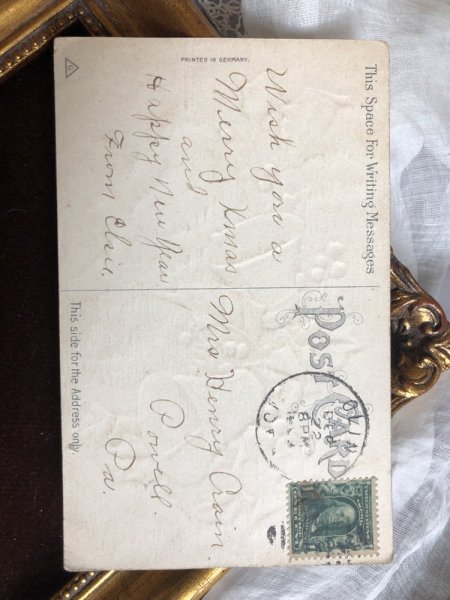 画像3: ▼SALE 500▼ Postcard クリスマス ホーリーと銀色のベル (3)