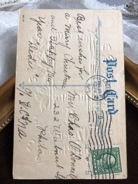 画像3: ▼SALE 500▼ Postcard クリスマス アメリカ1912年 (3)
