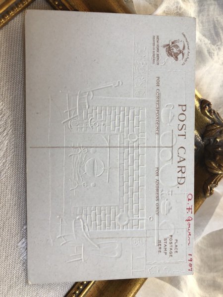 画像4: Postcard 感謝祭 サンクスギビング 暖炉  Ellen Clapsaddle (4)