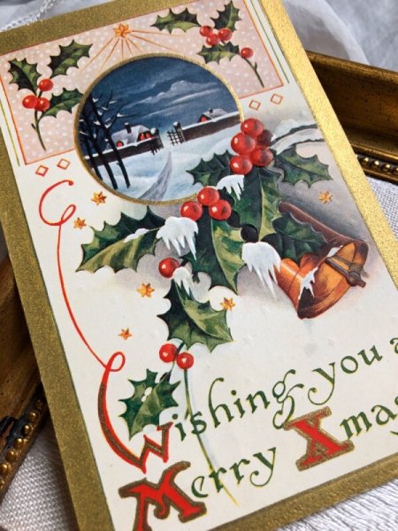 画像3: ▼SALE 500▼ Postcard クリスマス ベルとホーリー (3)