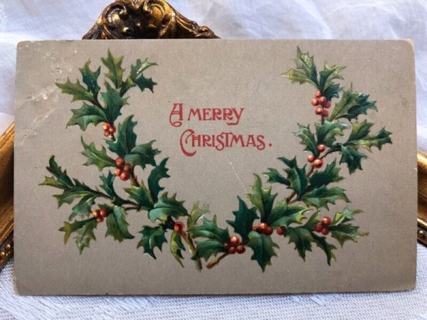 画像2: ▼SALE 500▼ Postcard クリスマス ホーリー  (2)