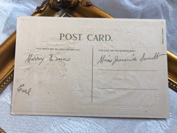 画像3: ▼SALE 500▼ Postcard クリスマス ホーリーと雪景色  (3)