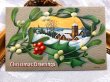 画像2: Postcard　クリスマス　ヤドリギとホーリーと教会の雪景色　1909年 (2)