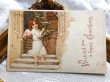 画像2: Postcard　クリスマス　ツリーを届けに来た天使　1904年 (2)