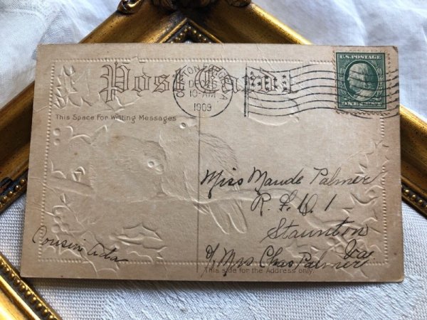 画像3: ▼SALE 500▼ Postcard クリスマス ホーリーと小鳥 ロビン フィンチ (3)