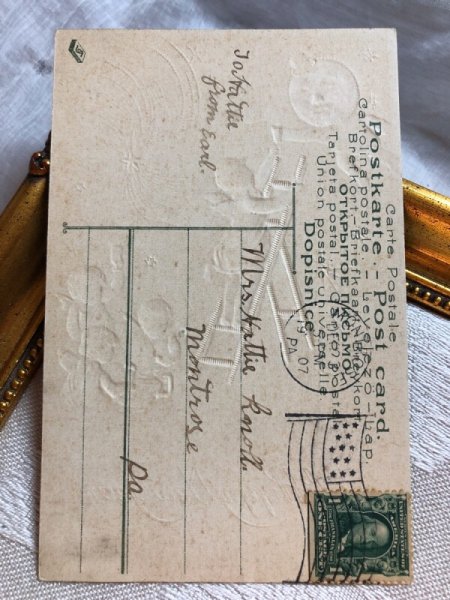 画像4: Postcard  新年祝い お月様と乾杯をする天使 (4)