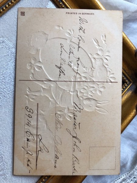 画像3: Postcard  イースター 大きな卵を運ぶウサギさんを邪魔するヤギさん ひよこ スミレ (3)