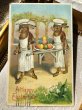 画像1: Postcard 　イースター　卵を運ぶウサギのコックさん　アメリカ1909年 (1)
