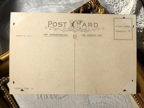 画像2: Postcard  イースター 卵を抱くウサギさん スミレのお花 (2)