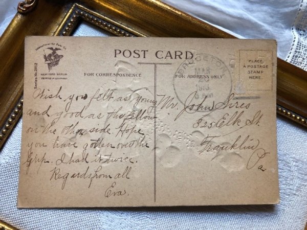 画像3: Postcard 　イースター　ヒヨコと煙草を吸うコックさん　Ellen Clapsaddle (3)