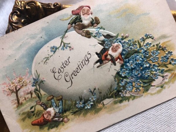 画像2: Postcard 大きな卵とノーム妖精  (2)