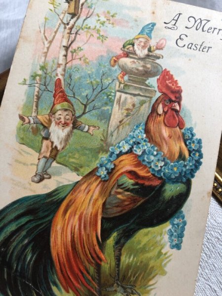 画像2: ▼SALE500▼ Postcard イースター ニワトリとノーム妖精 (2)