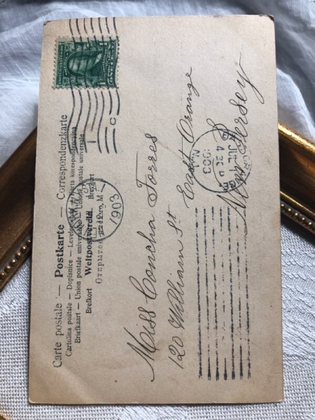 画像2: Postcard 　女優　LENDER 横顔　アメリカ1903年 (2)