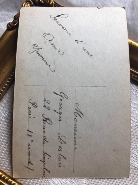 画像3: Postcard 　レースに刺繍をする女性　フランス (3)