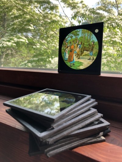 画像1: Antique Magic Lantern Glass Slide　アンティーク　マジックランタン・スライド　赤ずきんちゃん　2