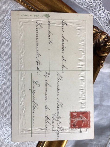 画像3: Postcard  子豚の絵を描く子どもたち フランス Bonne Annee (3)