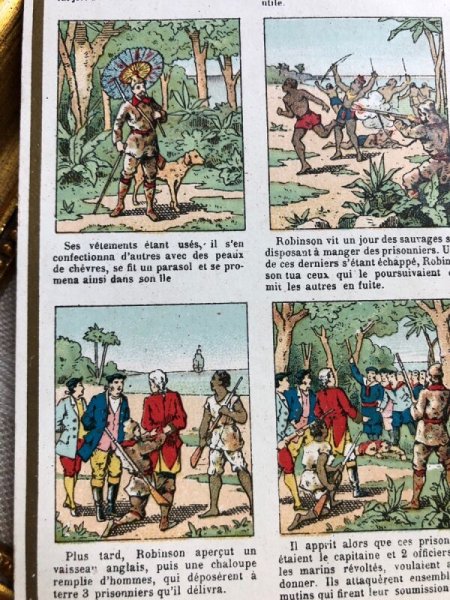 画像5: Bon Marche  　ボンマルシェカード　童話　Robinson Crusoe ロビンソンクルーソー (5)