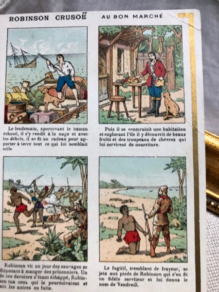 画像4: Bon Marche  　ボンマルシェカード　童話　Robinson Crusoe ロビンソンクルーソー (4)