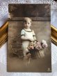 画像1: Postcard    お花籠を持つ男の子　写真　フランス (1)