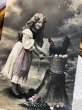 画像2: Postcard　ニワトリと女の子　鶏　フランス1910年 (2)