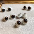 画像10: Antique Glass Eyes　アンティーク　ジャーマングラスアイ　黒・茶色　ポンチ目　グーグリー　12mm　（1組・2個） (10)