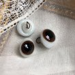 画像2: Antique Glass Eyes　アンティーク　ジャーマングラスアイ　黒・茶色　ポンチ目　グーグリー　12mm　（1組・2個） (2)