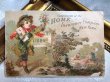 画像4: Calendar card　赤ずきんちゃん風の女の子　小さな郵便配達人さん　カレンダー1880年 (4)