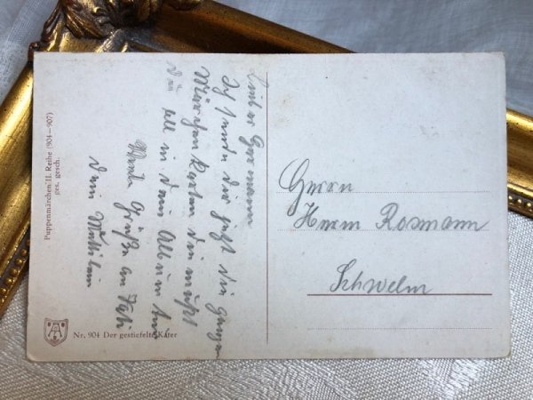 画像3: Postcard 長靴をはいた猫 Puss in Boots ドイツ ドールハウス風 (3)