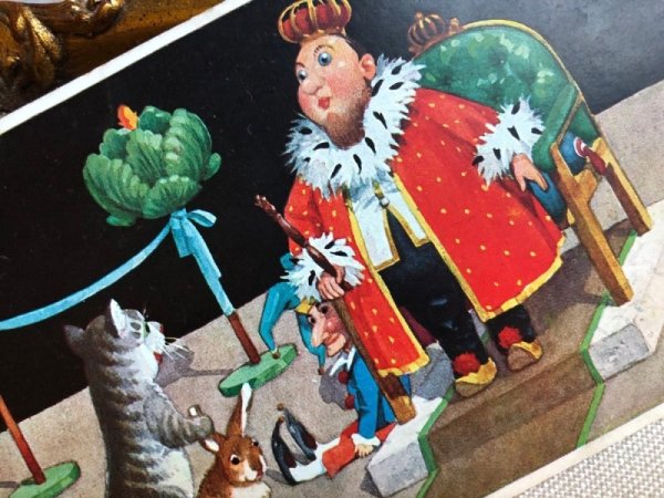 画像2: Postcard 長靴をはいた猫 Puss in Boots ドイツ ドールハウス風 (2)