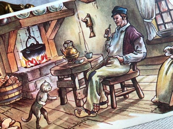 画像2: Postcard 長靴をはいた猫 1950年代 (2)