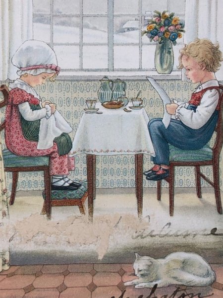 画像3: Postcard  雪景色　ティータイム　Pauli Ebner  (3)