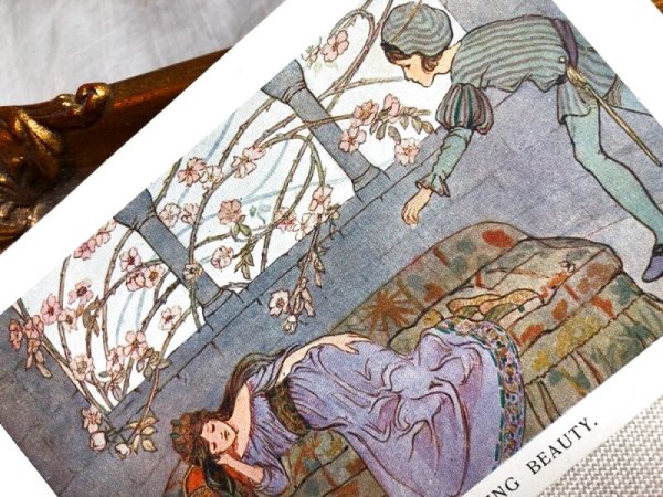 画像2: Postcard 童話 眠れる森の美女 いばら姫 Hilda.T.Miller (未使用) (2)