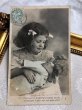 画像1: Postcard　お人形さんと女の子　フランス1905年 (1)