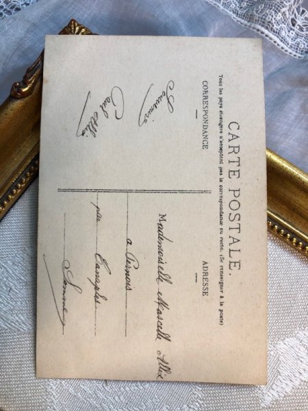 画像3: Postcard おやすみ前の時間 ママと女の子 フランス1905年 (3)