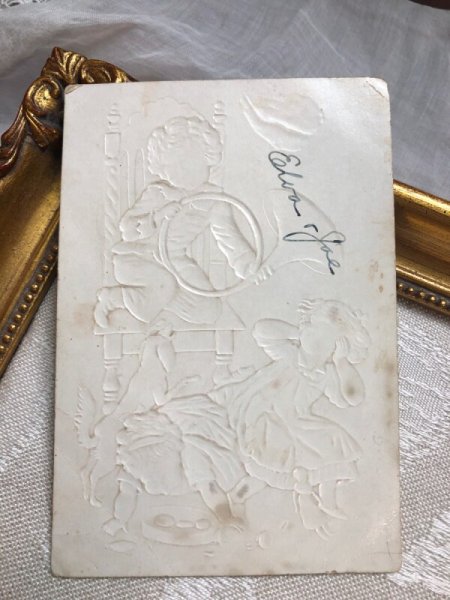 画像3: Vintage Greeting card グリーティングカード ホルンを吹く子どもたちと犬 (3)