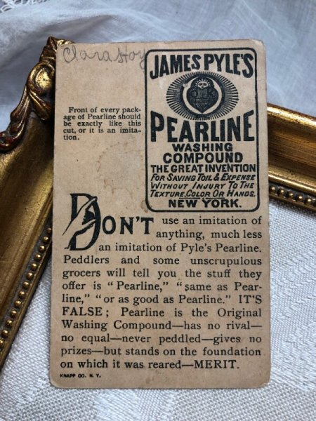 画像3: Trade card お掃除道具と赤い服の女の子 (3)