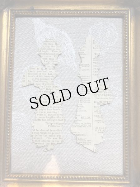 画像5: ダイカット絵 ファンとマフを持った女の子 Kate Greenaway ? (2枚セット) (5)