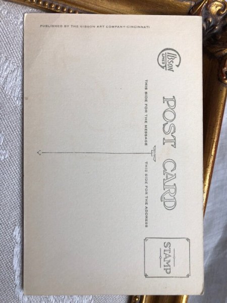 画像2: Postcard  クリスマス サンタクロースのお面とキューピーちゃん 天使 Rose O'Neil (未使用) (2)