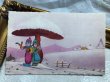画像1: Postcard　大きなキノコの下の子どもたち　雪景色　（未使用） (1)