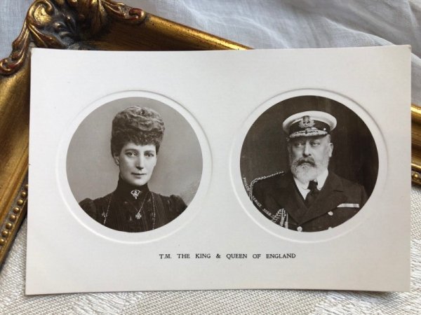 画像1: Postcard　イギリス王室　キングエドワード　クイーンアレキサンドラ （未使用） (1)