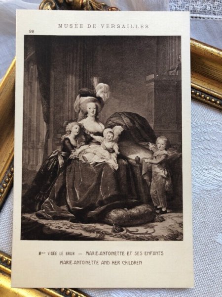 画像1: Postcard　フランス王室　マリー・アントワネット王妃　肖像画　ルブラン作（未使用） (1)