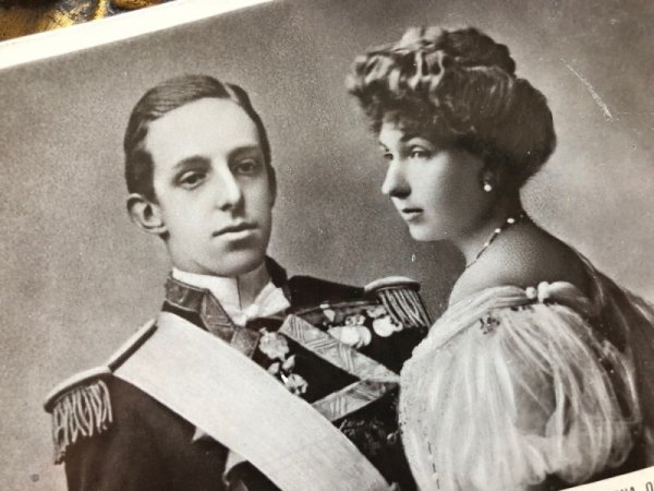 画像2: Postcard　スペイン王室　 スペイン王アルフォンソ13世とエナ王妃 (2)