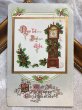 画像1: ▼SALE500▼　Postcard　クリスマス　時計　ホーリー (1)