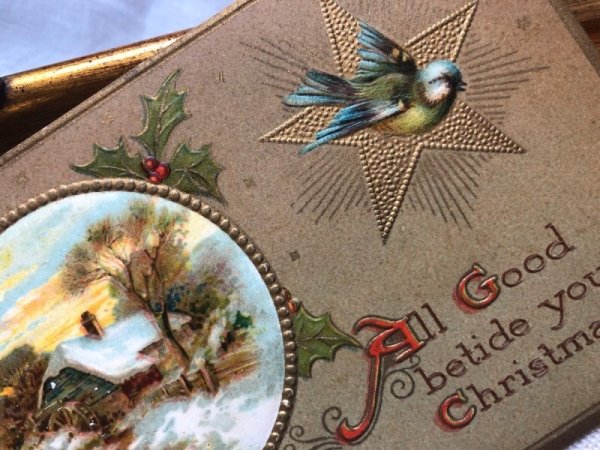 画像2: ▼SALE500▼ Postcard クリスマス 小鳥 (2)