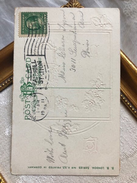 画像2: ▼SALE500▼ Postcard クリスマス 時計 ホーリー (2)