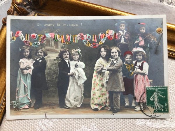 画像1: Postcard　子どもたちの小さな結婚式　フランス1908年 (1)