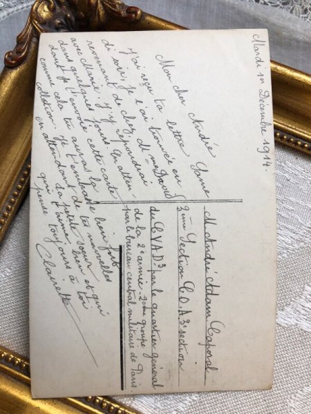 画像4: Postcard 祈る女の子 フランス1914年 (4)