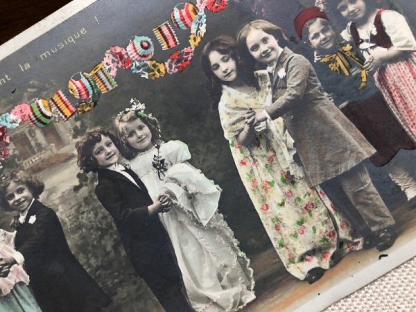 画像2: Postcard 子どもたちの小さな結婚式 フランス1908年 (2)