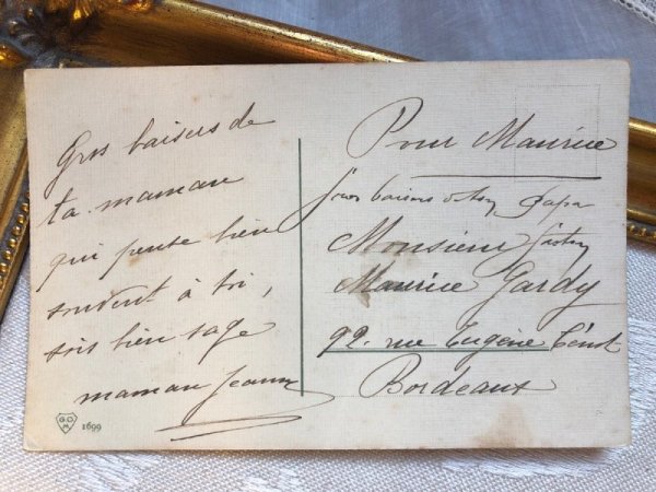 画像3: Postcard  スパニエル犬の子犬 キャバリア Helena Maguire ? フランス (3)