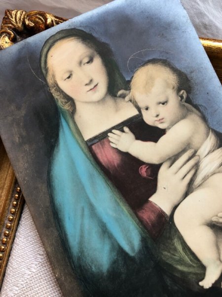 画像2: Postcard  クリスマス 聖母子 大公の聖母 ラファエロ 絵画写真 (2)